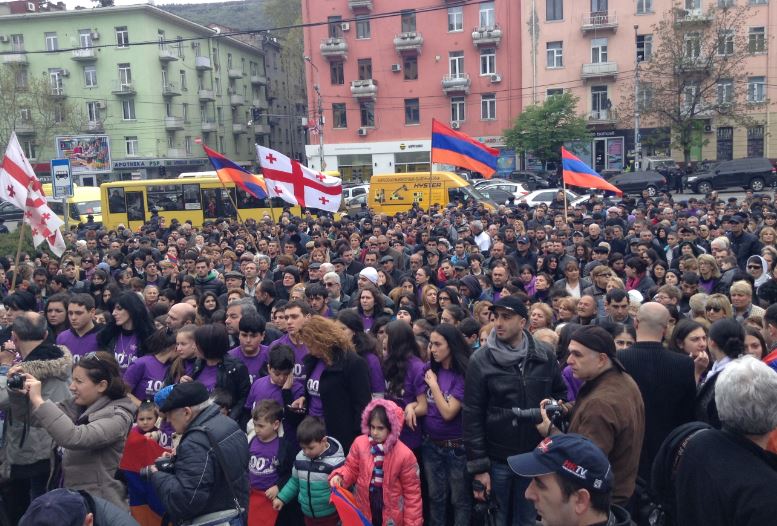 В Тбилиси перед зданием посольства Турции состоялась протестная манифестация