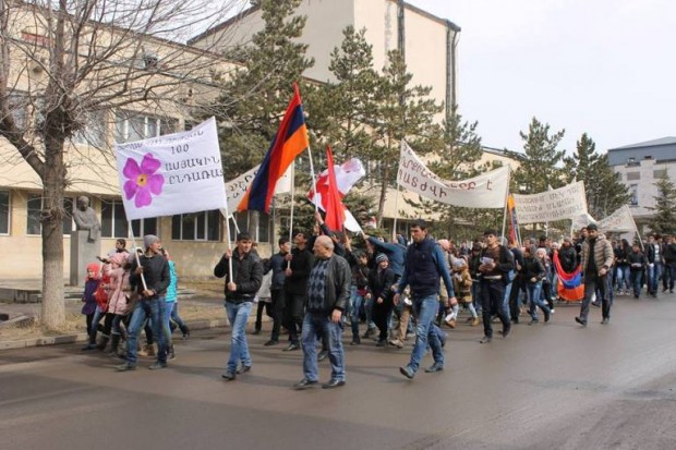 В Ахалкалаки прошло шествие с требованием признать Геноцид армян