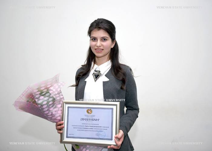 Мариам Арутюнян из Ахалциха признана лучшим студентим Армении